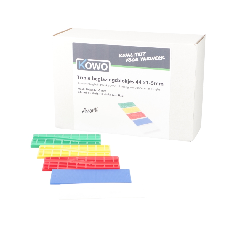 assortiment beglazingsblokjes kunststof-2 assortiment beglazingsblokjes kunststof-2