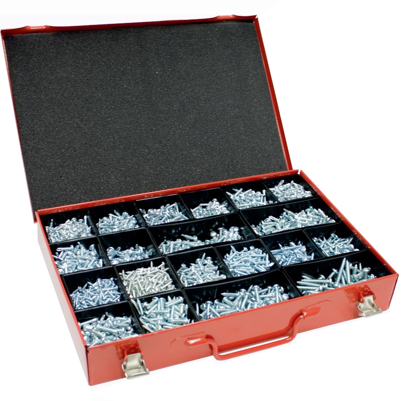 assortimentskoffer metaal rood kelfort-2 assortimentskoffer metaal rood kelfort-2