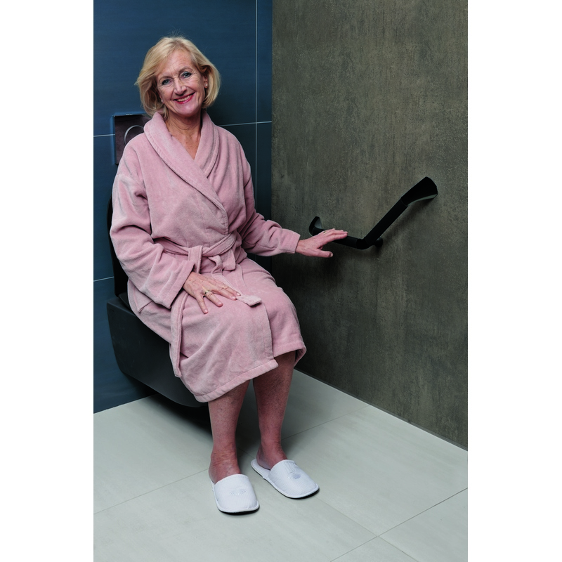 wandbeugel zwart/aluminium secucare-5 wandbeugel zwart/aluminium secucare-5