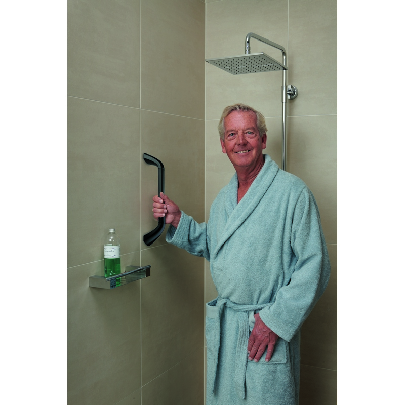 wandbeugel zwart/aluminium secucare-7 wandbeugel zwart/aluminium secucare-7