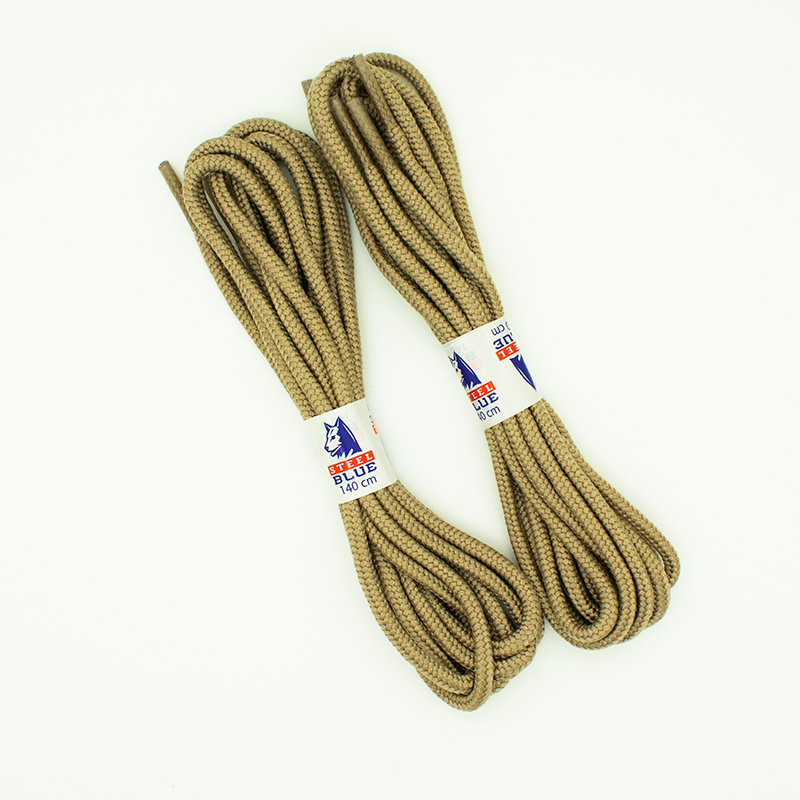 Veters Rond Steel Blue - 140CM BEIGE SET à 2 PAAR