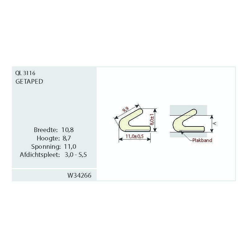 tochtstrip zelfklevend q-lon-4 tochtstrip zelfklevend q-lon-4