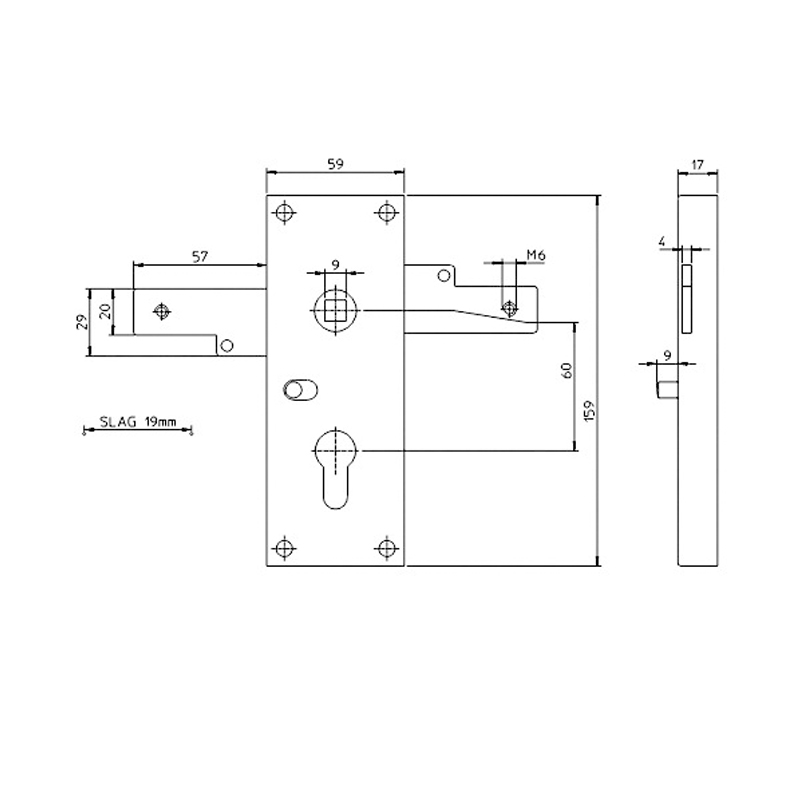 garagedeurslot opbouw pc nemef-4 garagedeurslot opbouw pc nemef-4