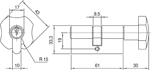 knopcilinder nemef-2 knopcilinder nemef-2