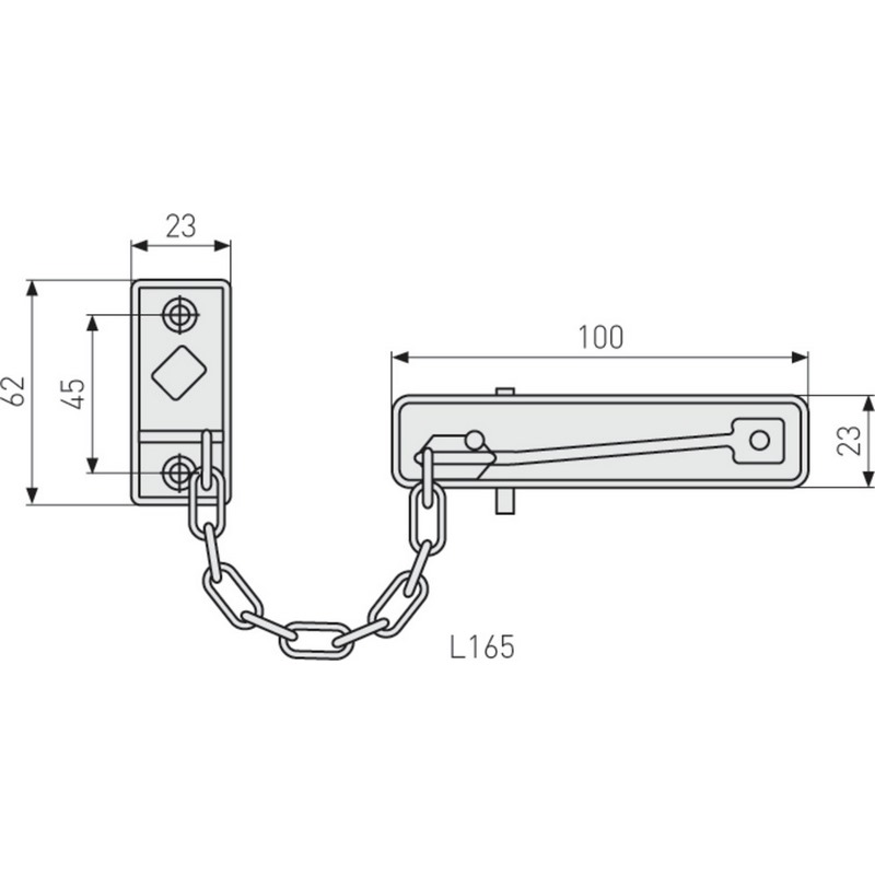 deurketting vernikkeld abus-4 deurketting vernikkeld abus-4