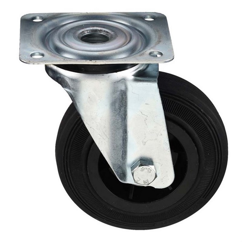 zwenkwiel zwart volrubber-1 zwenkwiel zwart volrubber-1