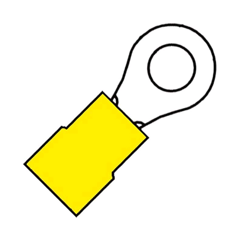 kabelschoen ring geisoleerd geel-2