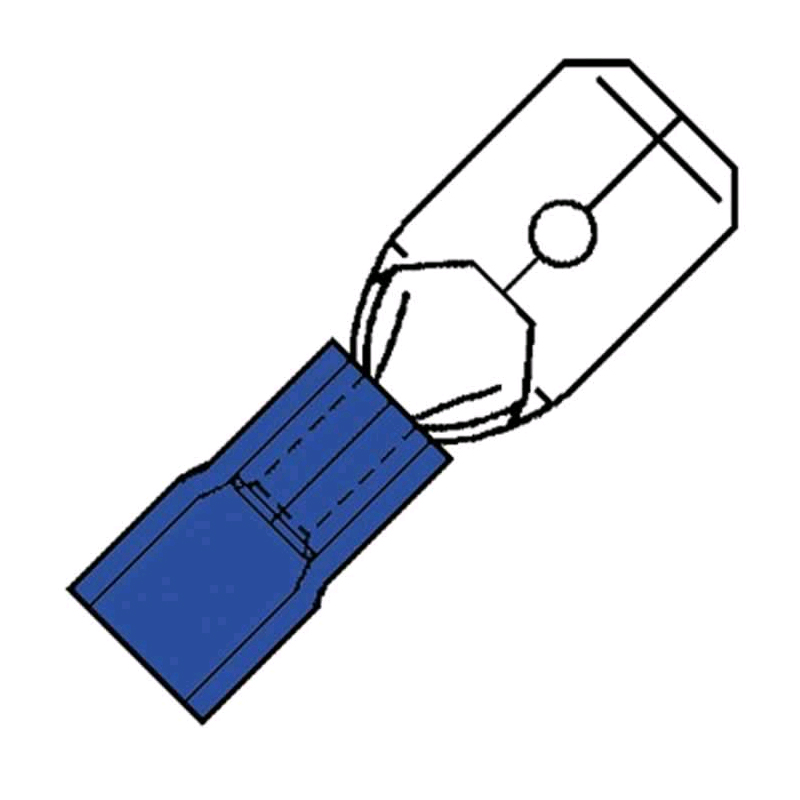 kabelschoen vlaksteker geisoleerd blauw-2