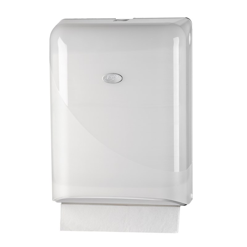 handdoekdispenser pearl white euro-2 handdoekdispenser pearl white euro-2