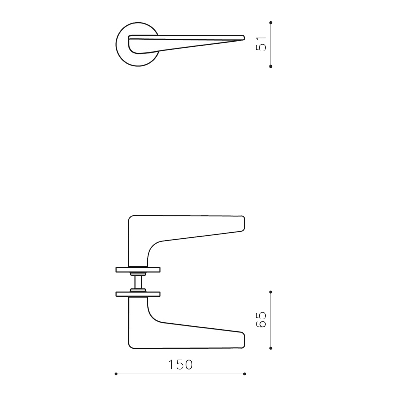 deurkruk rvs mat titaan pvd-2 deurkruk rvs mat titaan pvd-2