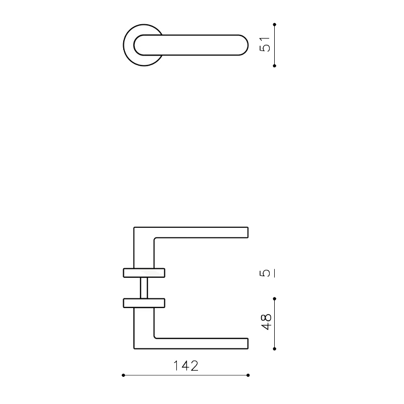 deurkruk messing mat titaan pvd-2 deurkruk messing mat titaan pvd-2