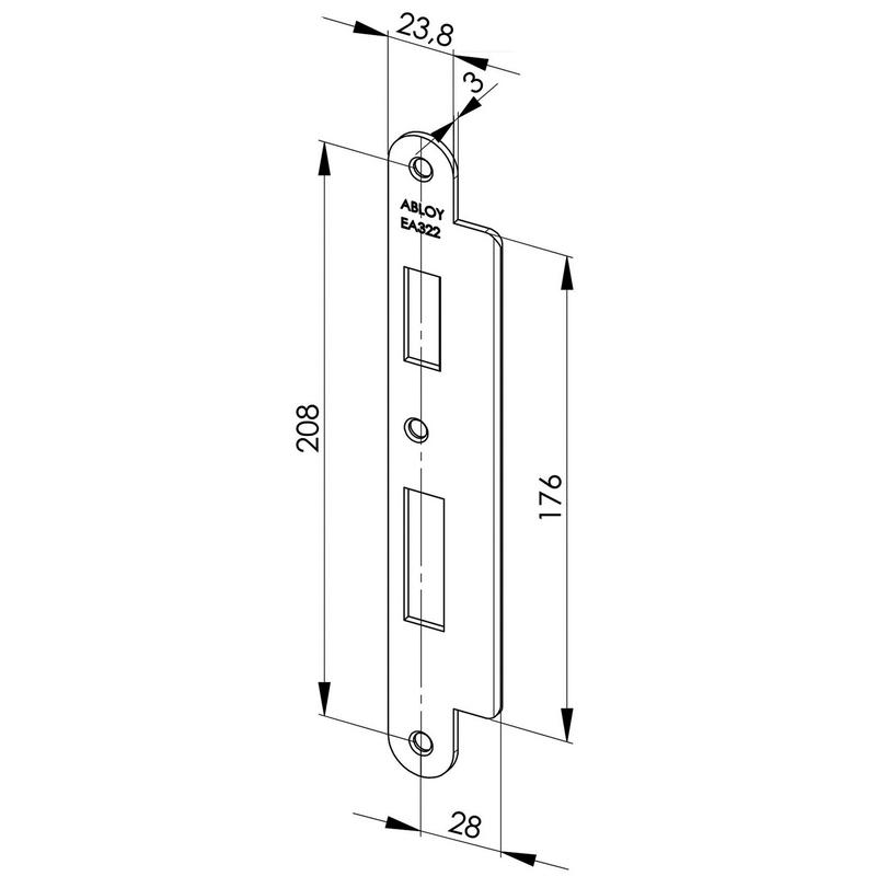 sluitplaat verchroomd abloy-4 sluitplaat verchroomd abloy-4