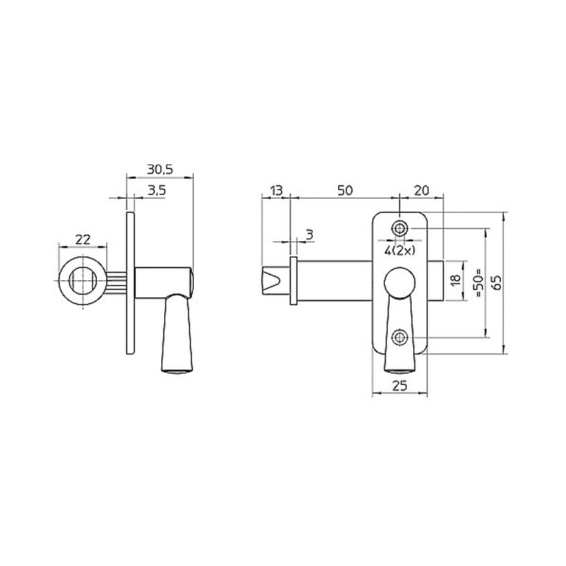 insteekgrendel aluminium f1 nemef-4 insteekgrendel aluminium f1 nemef-4