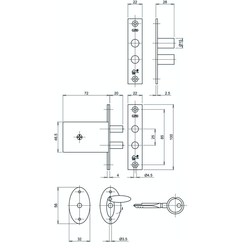 veiligheidsbijzetpenslot insteek ikon-4 veiligheidsbijzetpenslot insteek ikon-4