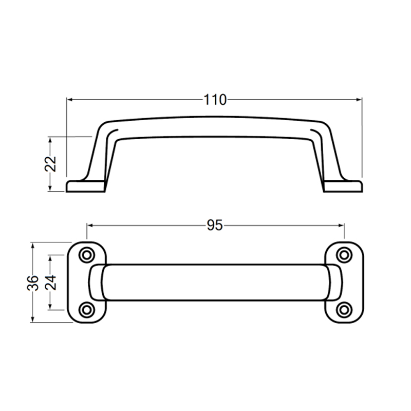 handgreep aluminium f1 hermeta-5 handgreep aluminium f1 hermeta-5