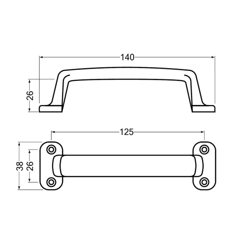handgreep aluminium f1 hermeta-5 handgreep aluminium f1 hermeta-5