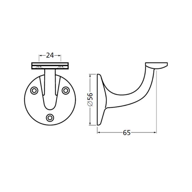 leuninghouder aluminium f1 hermeta-4 leuninghouder aluminium f1 hermeta-4