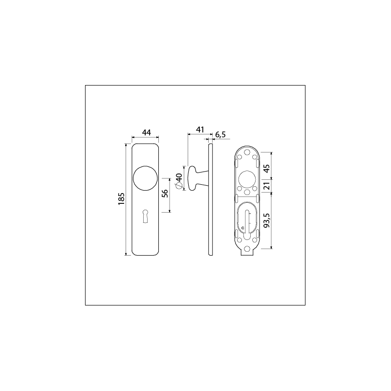 knopschild aluminium mat zwart oxloc-4 knopschild aluminium mat zwart oxloc-4