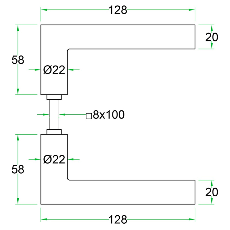 deurkruk rvs a2 oxloc-3 deurkruk rvs a2 oxloc-3
