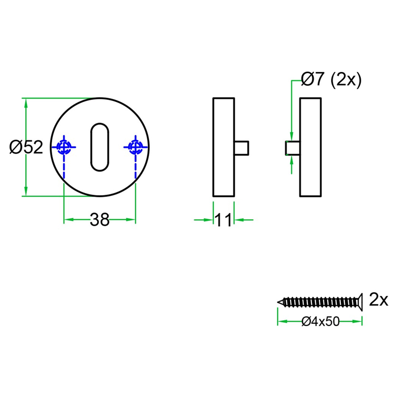 sleutelgatrozet rvs a2 oxloc-8 sleutelgatrozet rvs a2 oxloc-8