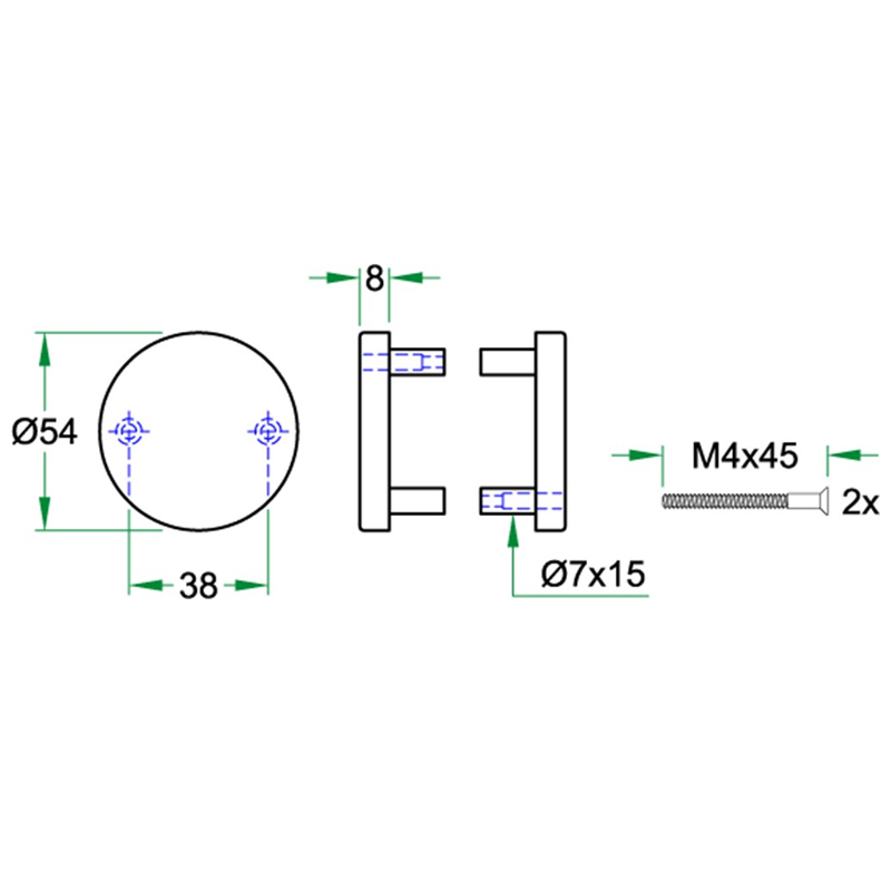 blindrozet rvs a2 oxloc-2 blindrozet rvs a2 oxloc-2