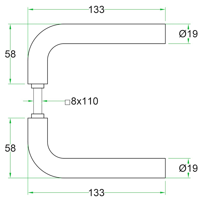 deurkruk rvs a2 oxloc-5 deurkruk rvs a2 oxloc-5