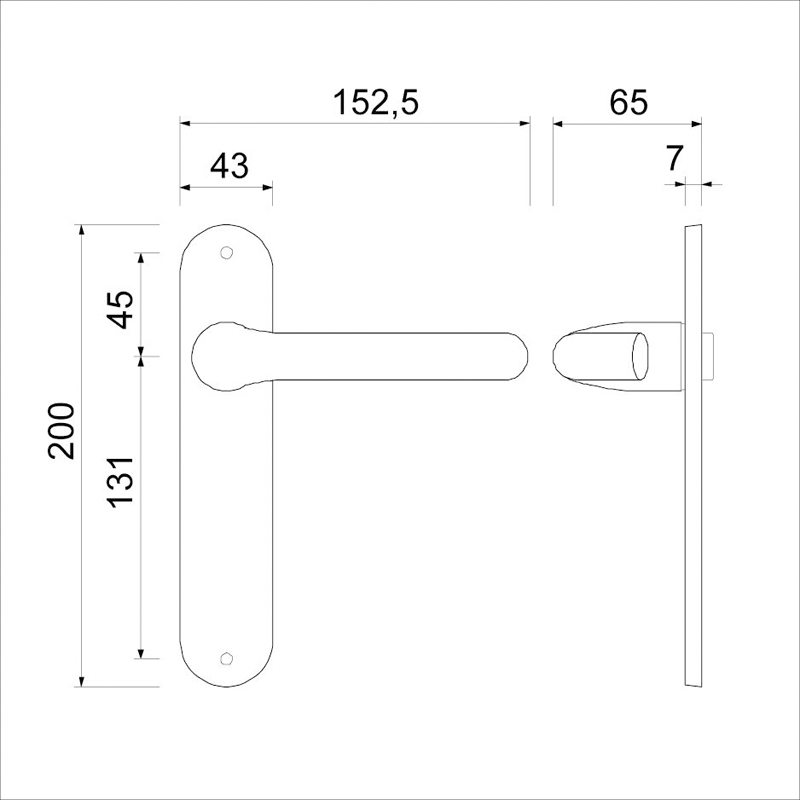 deurkrukgarnituur aluminium f1 ami-4 deurkrukgarnituur aluminium f1 ami-4