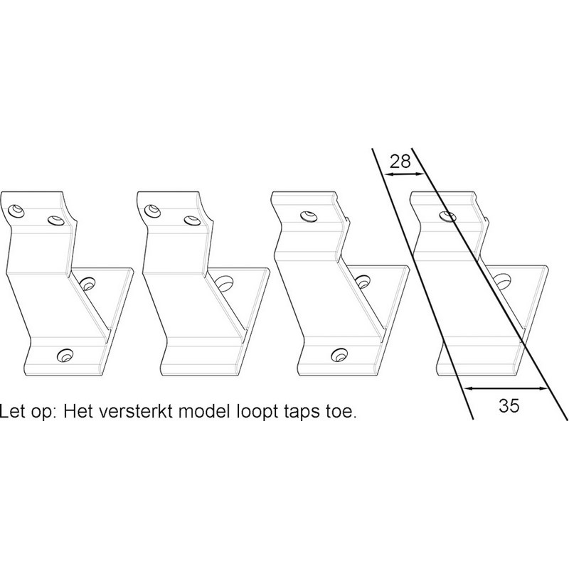 leuninghouder aluminium f1 oxloc-3 leuninghouder aluminium f1 oxloc-3