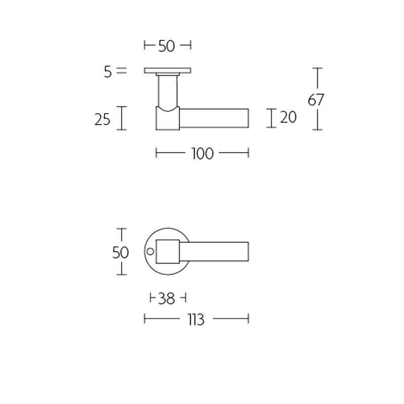 deurkruk rvs-3 deurkruk rvs-3