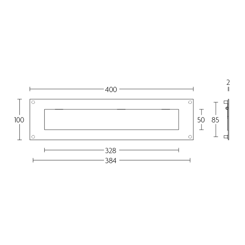 briefplaat rvs-2 briefplaat rvs-2