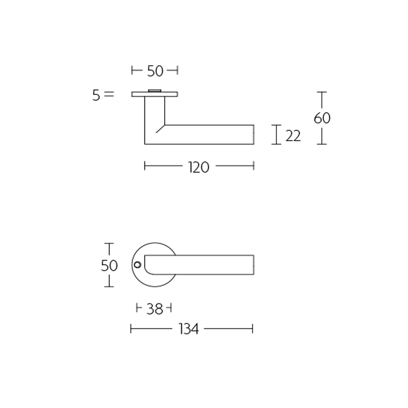 deurkruk rvs-3 deurkruk rvs-3