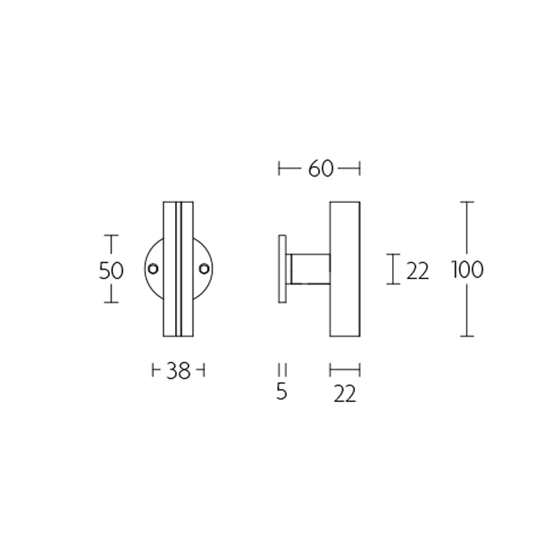 kastknop rvs/eiken-2 kastknop rvs/eiken-2