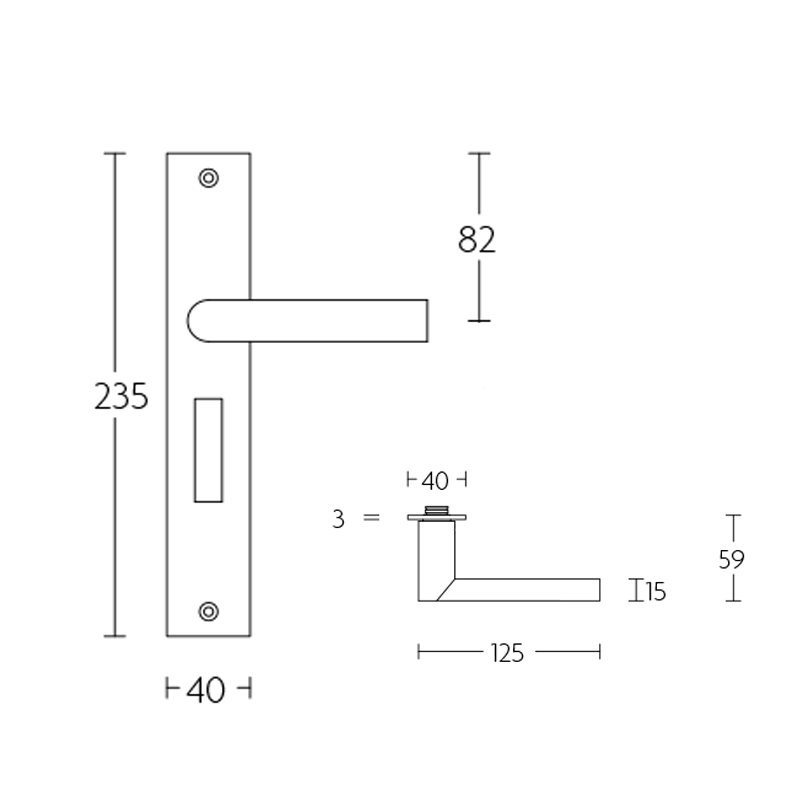 deurkruk rvs-2 deurkruk rvs-2